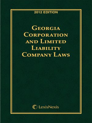 cover image of Georgia Corporation & Limited Liability Company Laws